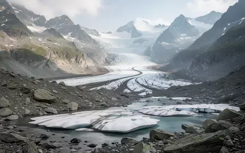 Eine unberührte alpine Berglandschaft mit Felsen und Gletschereis, die die natürliche Umgebung bei einer Aufräumaktion zeigt. - Foto: über boerse-global.de