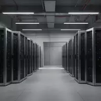 Ein minimalistischer, moderner technischer Kontrollraum mit dunklen Serverschränken und klaren architektonischen Linien. - Foto: über boerse-global.de
