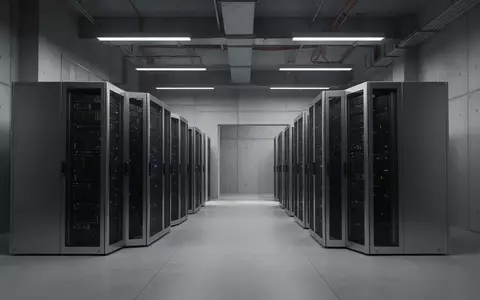 Ein minimalistischer, moderner technischer Kontrollraum mit dunklen Serverschränken und klaren architektonischen Linien. - Foto: über boerse-global.de