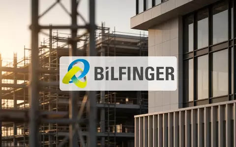 Moderne industrielle Baustelle bei goldenem Licht mit Fokus auf architektonische Strukturen. - Foto: über boerse-global.de
