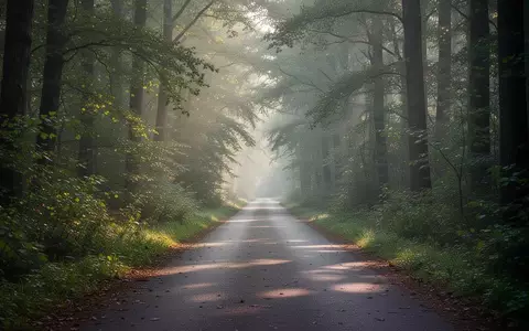 Ein leerer Waldweg im sanften Morgenlicht, der zu sportlicher Betätigung im Freien einlädt. - Foto: über boerse-global.de