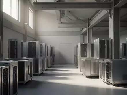 Ein minimalistischer, moderner technischer Raum mit architektonischen Strukturen und natürlichem Lichteinfall. - Foto: über boerse-global.de