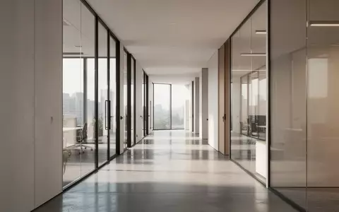 Ein moderner, minimalistischer Büroflur mit natürlichem Lichteinfall und klaren architektonischen Linien ohne Personen. - Foto: über boerse-global.de
