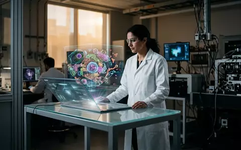 Wissenschaftler bei der Arbeit mit hochmoderner medizinischer Bildgebungstechnologie in einem Labor. - Foto: über boerse-global.de