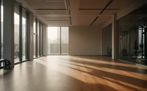Ein heller, minimalistischer Trainingsraum mit Holzboden und natürlichem Lichteinfall ohne Personen oder Sportgeräte. - Foto: über boerse-global.de