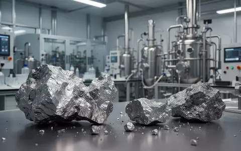 Nahaufnahme von metallischen Erzproben und industrieller Raffinerietechnik in einem modernen Labor. - Foto: über boerse-global.de