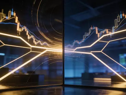 Abstrakte Darstellung von Marktvolatilität und gegensätzlichen Investitionstrends in einem modernen Finanzumfeld. - Foto: über boerse-global.de