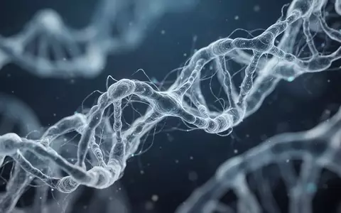 Abstrakte, mikroskopische Darstellung biologischer Strukturen und Proteinnetzwerke in einem Laborumfeld. - Foto: über boerse-global.de