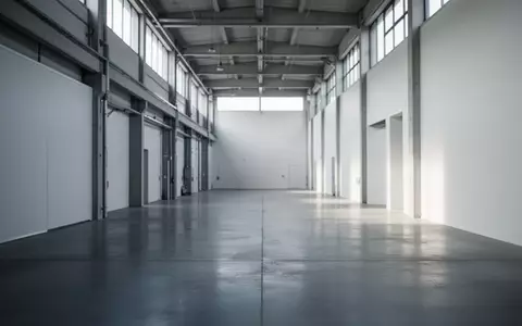 Ein leerer, minimalistischer Flur in einem modernen Industriegebäude mit natürlichem Lichteinfall. - Foto: über boerse-global.de