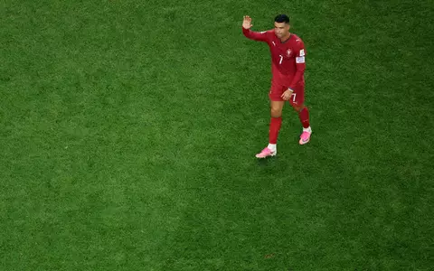 Cristiano Ronaldo nach Portugals WM-Aus gegen Spanien. - Foto: Sam Hodde/AP/dpa