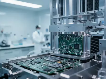 Modernes medizinisches Forschungslabor mit präziser wissenschaftlicher Instrumentierung und metallischen Oberflächen. - Foto: über boerse-global.de