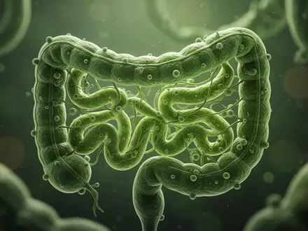 Mikroskopische Aufnahme einer biologischen Zellstruktur, die den Darmtrakt darstellt. - Foto: über boerse-global.de