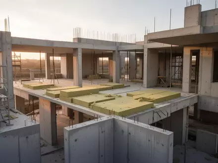Rohbau eines modernen Gebäudes im Bauprozess bei Tageslicht - Foto: über boerse-global.de
