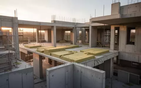Rohbau eines modernen Gebäudes im Bauprozess bei Tageslicht - Foto: über boerse-global.de