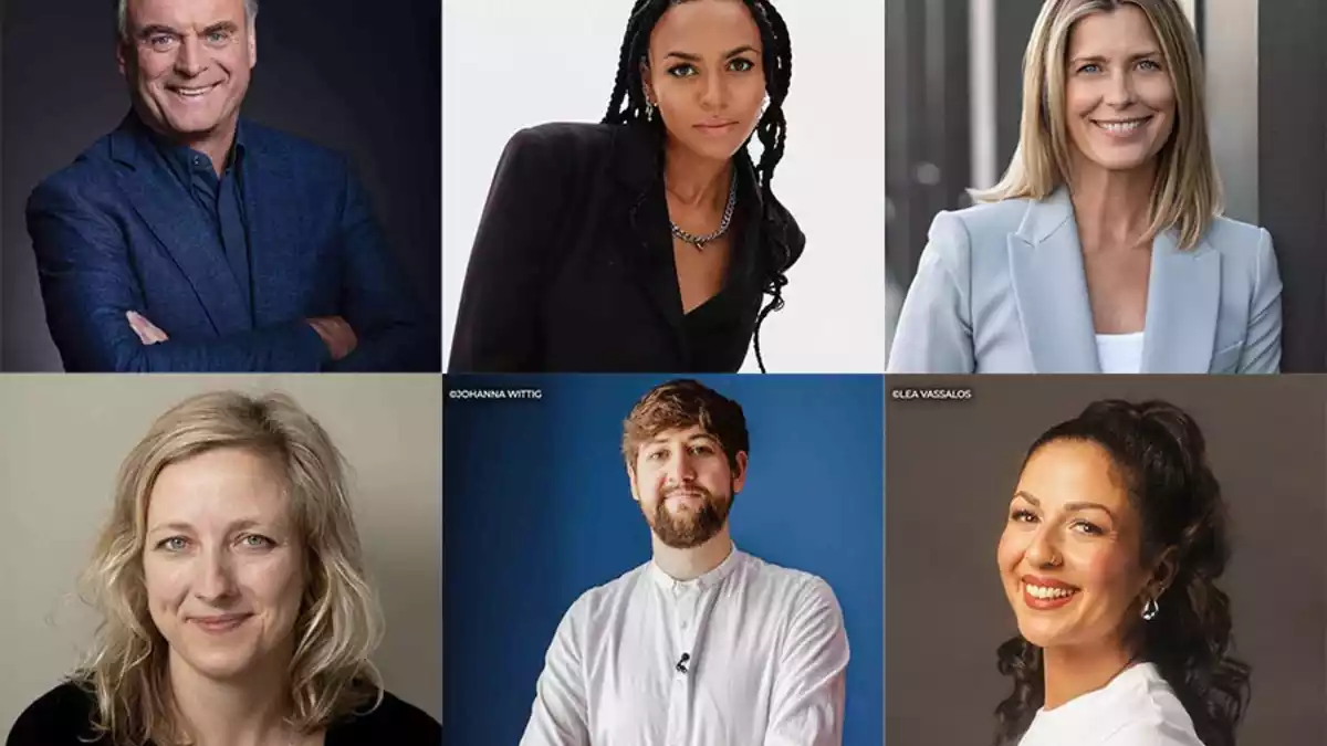 Georg Kofler, Aminata Belli und Valerie Niehaus bei den 40. MEDIENTAGEN München - Bild: presseportal.de