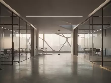 Ein minimalistischer, moderner Innenraum mit klaren architektonischen Linien und hellem, natürlichem Licht. - Foto: über boerse-global.de