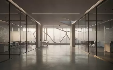 Ein minimalistischer, moderner Innenraum mit klaren architektonischen Linien und hellem, natürlichem Licht. - Foto: über boerse-global.de