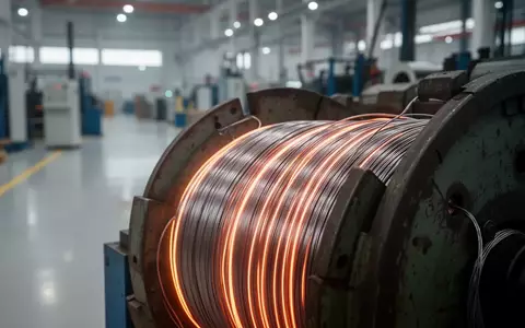 Nahaufnahme von glänzenden Stahlseilrollen in einer modernen Industriehalle. - Foto: über boerse-global.de