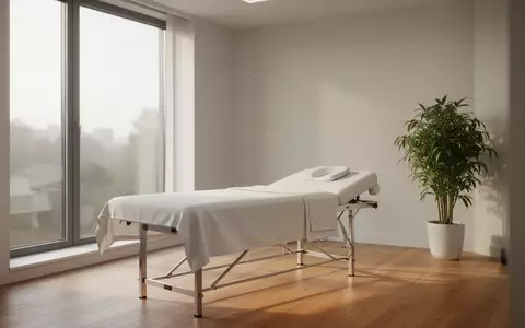 Ein heller, moderner Physiotherapieraum mit einer Behandlungsliege in einer ruhigen, professionellen Umgebung. - Foto: über boerse-global.de