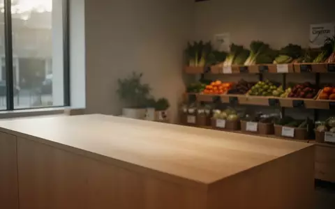 Ein minimalistischer, heller Verkaufsraum mit einem leeren Tresen aus Holz in natürlichem Tageslicht. - Foto: über boerse-global.de