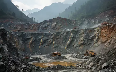 Goldmine in einer bergigen Landschaft mit Fokus auf geologische Gesteinsformationen. - Foto: über boerse-global.de