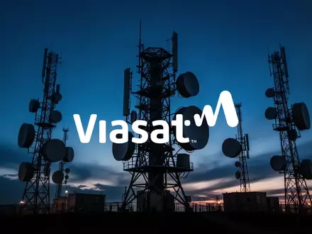 Satellitenkommunikationsantennen in einer blauen Dämmerung als Symbol für moderne Luft- und Raumfahrttechnologie - Foto: über boerse-global.de