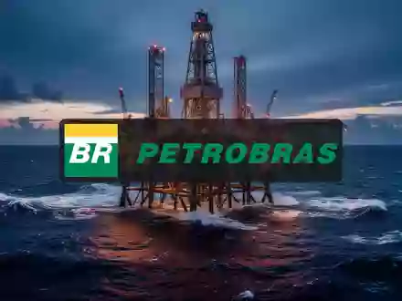 Moderne Offshore-Ölplattform vor der Küste bei Dämmerung - Foto: über boerse-global.de