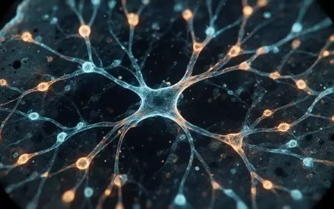 Mikroskopische Aufnahme von neuronalen Netzwerken und synaptischen Strukturen im menschlichen Gehirn. - Foto: über boerse-global.de