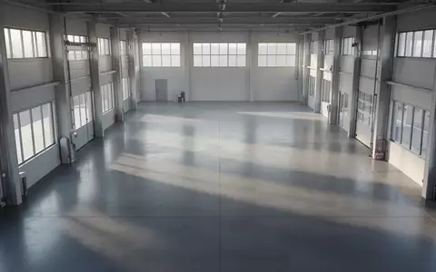 Eine leere, modern gestaltete Industriehalle mit poliertem Betonboden und natürlichem Lichteinfall als Symbol für Stabilität. - Foto: über boerse-global.de