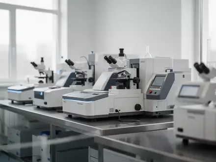 Ein minimalistisch eingerichtetes, helles Labor mit präzisen Analysegeräten auf einem Edelstahltisch. - Foto: über boerse-global.de