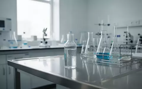 Ein steriles, modernes medizinisches Forschungslabor mit Laborgeräten und Glasbehältern auf einem Edelstahltisch. - Foto: über boerse-global.de