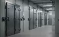 Ein minimalistischer, hochsicherer Industrieflur mit massiven Stahltüren und moderner Architektur ohne sichtbare Beschriftungen. - Foto: über boerse-global.de