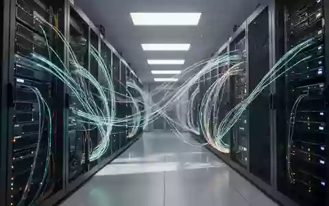 Ein hochmoderner Serverraum mit leuchtenden Glasfaserkabeln und fortschrittlicher Computerhardware. - Foto: über boerse-global.de