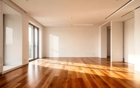 Ein minimalistisch gestalteter Wohnraum mit hellem Parkettboden in natürlichem Tageslicht. - Foto: über boerse-global.de