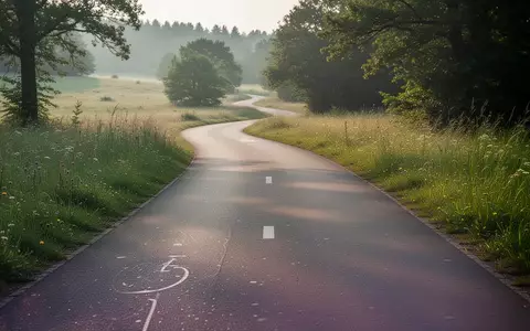 Ein asphaltierter Radweg durch eine grüne Landschaft in Mitteldeutschland an einem sonnigen Sommertag. - Foto: über boerse-global.de