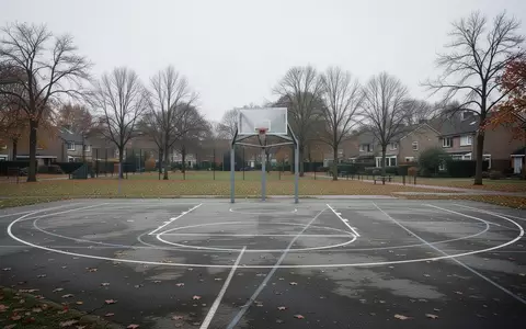 Ein leerer, öffentlicher Sportplatz in einem Park an einem bewölkten Tag. - Foto: über boerse-global.de
