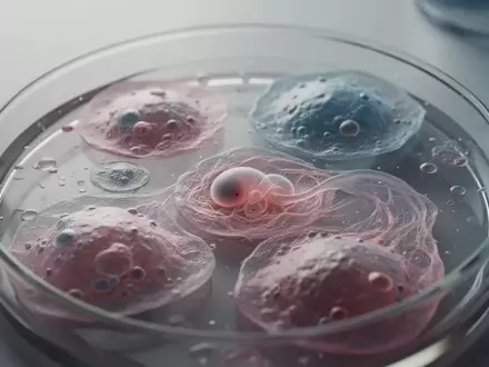 Mikroskopische Aufnahme von biologischen Zellstrukturen im Labor während der embryonalen Entwicklung. - Foto: über boerse-global.de