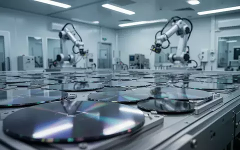 Moderne Fertigungsanlage für Halbleiter mit Silizium-Wafern in einer sterilen Hochtechnologie-Umgebung. - Foto: über boerse-global.de