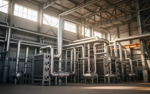 Industrielle Heizungsanlage mit komplexen Rohrleitungen und Wärmetauschern in einer großräumigen Halle. - Foto: über boerse-global.de
