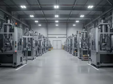 Eine saubere, moderne Industrieanlage mit präzisen Fertigungsmaschinen in einer geordneten, ruhigen Produktionsumgebung. - Foto: über boerse-global.de