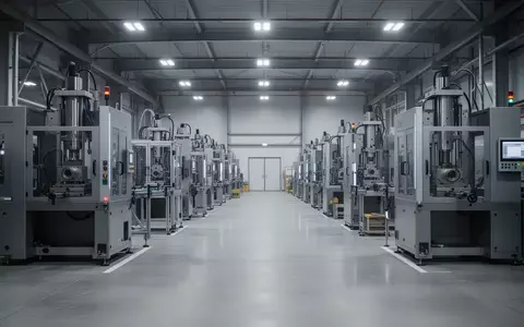 Eine saubere, moderne Industrieanlage mit präzisen Fertigungsmaschinen in einer geordneten, ruhigen Produktionsumgebung. - Foto: über boerse-global.de