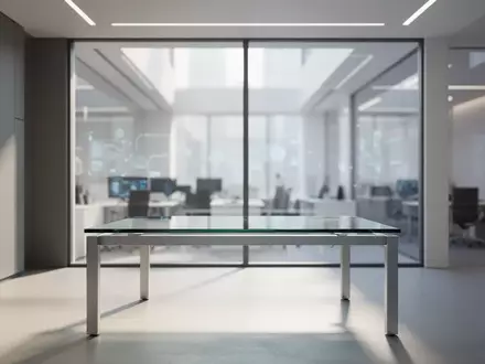 Ein minimalistisch gestalteter, moderner Arbeitsplatz in einem hellen, professionellen Büroambiente. - Foto: über boerse-global.de