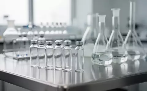 Ein steriler Labortisch mit Glasgefäßen in einer medizinischen Forschungsumgebung. - Foto: über boerse-global.de