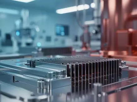 Ein technisches Labor mit metallischen Oberflächen und kühler Beleuchtung. - Foto: über boerse-global.de