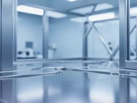 Ein minimalistischer, technischer Laborraum mit präzisen metallischen Oberflächen und kühler, diffuser Beleuchtung. - Foto: über boerse-global.de