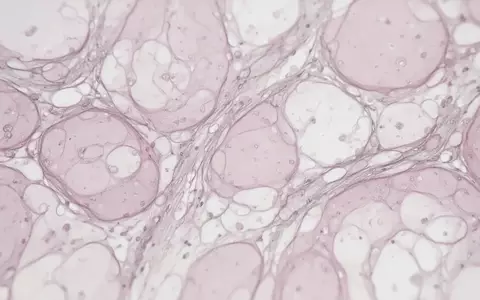 Mikroskopische Aufnahme von biologischem Fettgewebe mit Fokus auf zelluläre Strukturen und organische Texturen. - Foto: über boerse-global.de