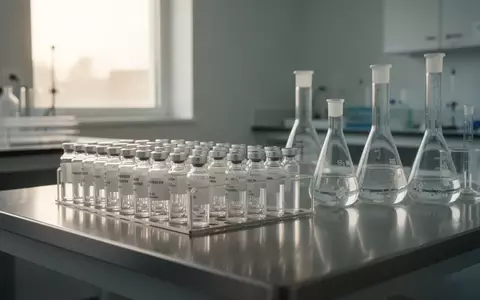 Ein steriler, minimalistischer Laborraum mit Glasgefäßen auf einer Edelstahloberfläche, beleuchtet durch natürliches Licht. - Foto: über boerse-global.de