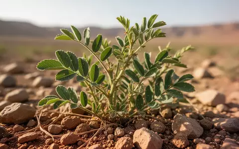 Nahaufnahme einer wild wachsenden Süßholzpflanze in einer trockenen, felsigen Landschaft unter natürlichem Sonnenlicht. - Foto: über boerse-global.de