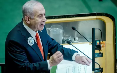 Netanjahu bei der UN-Generaldebatte im vergangenen Jahr. (Archivbild) - Foto: Kay Nietfeld/dpa