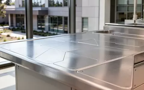 Eine minimalistische Werkbank aus Magnesiumlegierung in einem modernen Laborgebäude bei natürlichem Lichteinfall. - Foto: über boerse-global.de